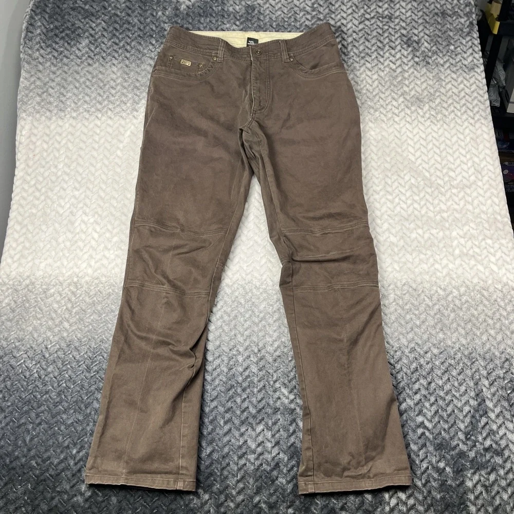 Kuhl Legendary Rebel Pants Mens 36x36 Brown Utility Hiking Outdoor Double Knee
